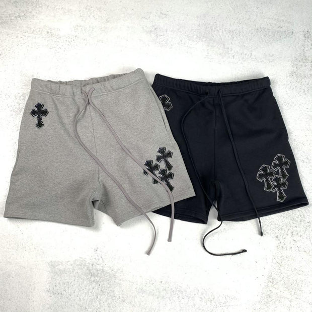 Fashion cross-print casual shorts