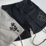 Fashion cross-print casual shorts