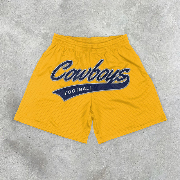 Fashion casual sports style training fitness mesh shorts