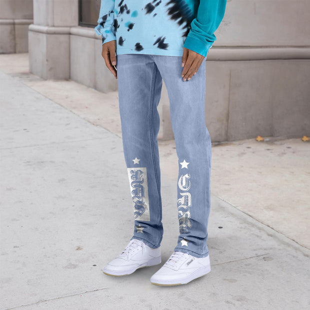 Street Style Hip Hop Straight Casual Denim Trousers