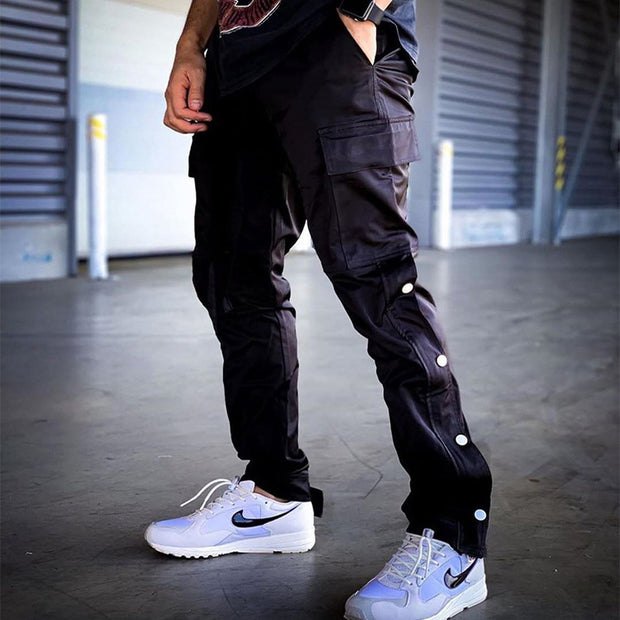 Cargo pants plus velvet-breasted code loose straight street trousers