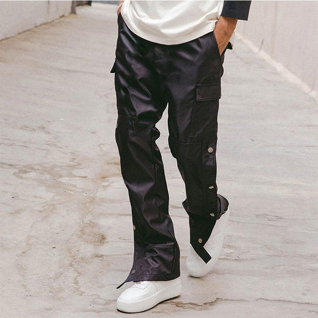 Cargo pants plus velvet-breasted code loose straight street trousers