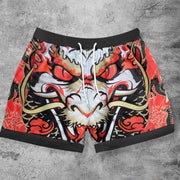 hip hop tiger statement track shorts
