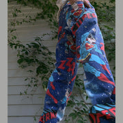 Personalized fashion cartoon casual straight trousers