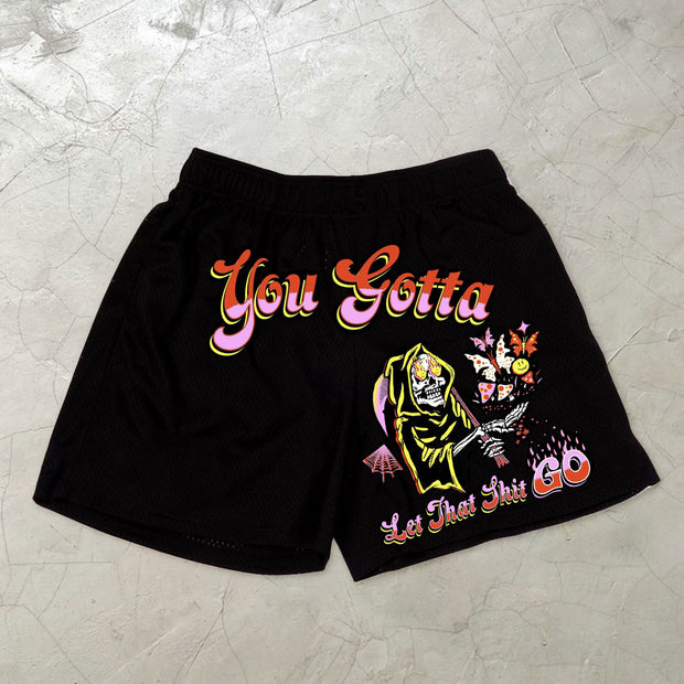Personalized street style printed casual shorts