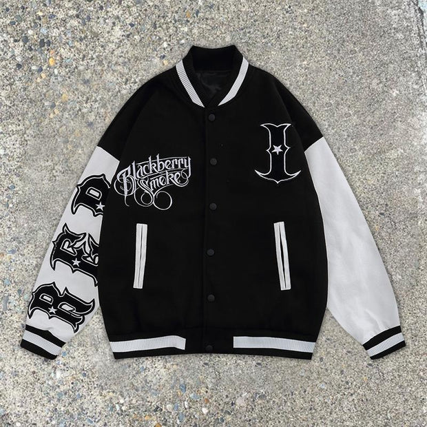 Casual college baseball jacket