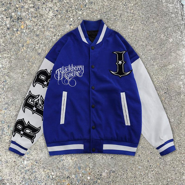 Casual college baseball jacket