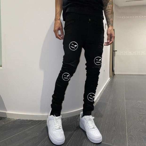 Fashionable Catwoman Print Street Trousers