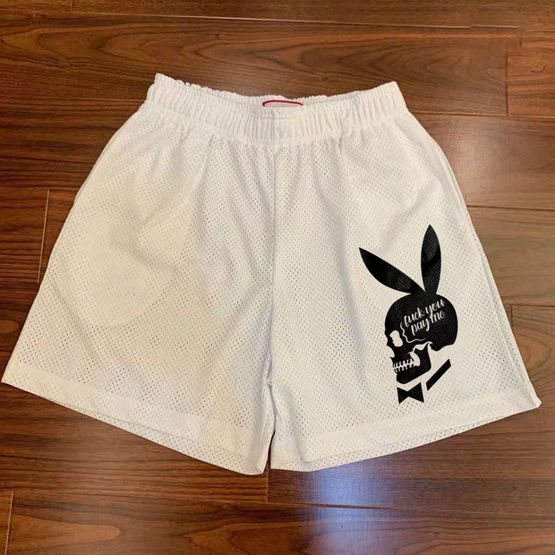 Skull bunny print shorts