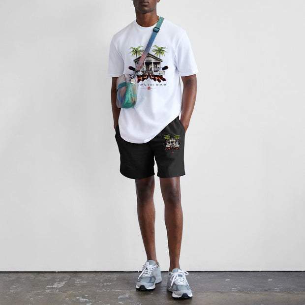 Printed short sleeve casual sports suit