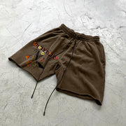 Fashion print trend street casual shorts